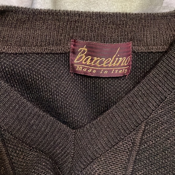 Barcelino Men’s Wool Mid Century Classic Gentlemen’s Brown Sweater Size Medium - Picture 2 of 9
